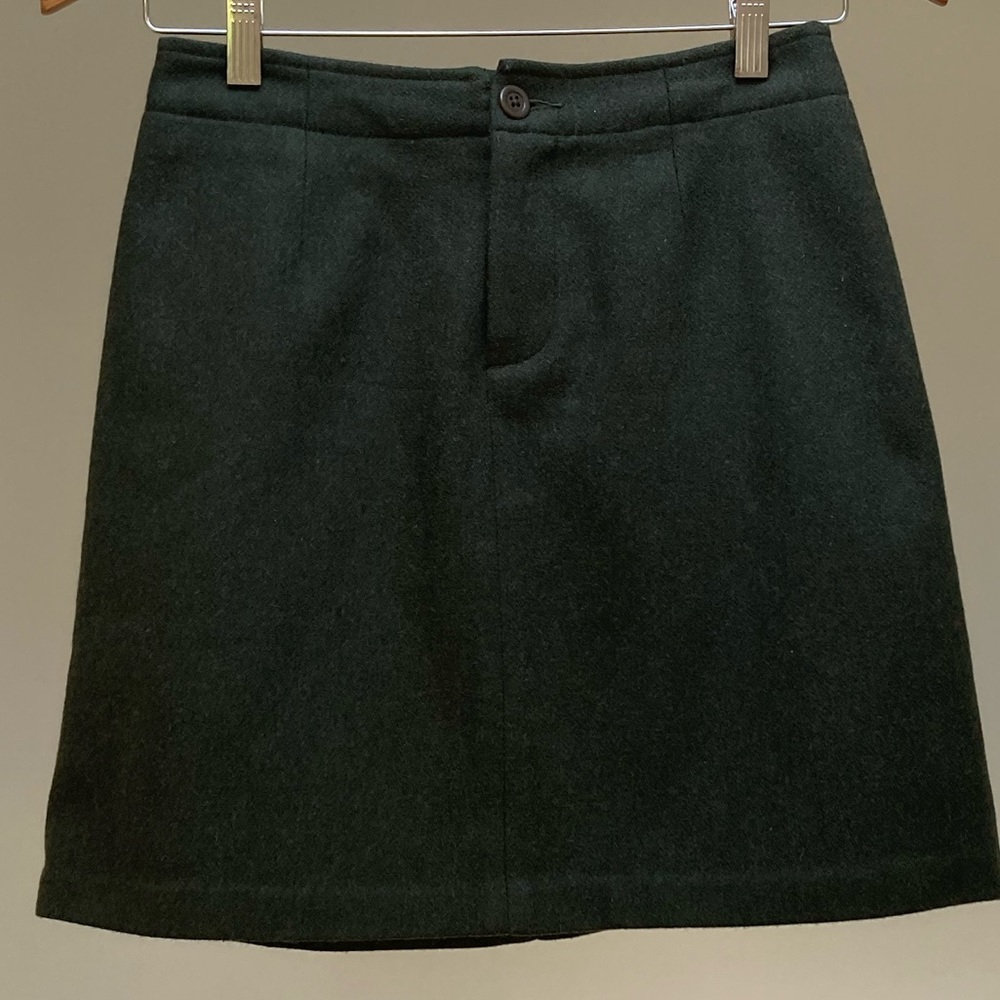 Gap | Basic Green Wool Blend Mini Skirt - image 1